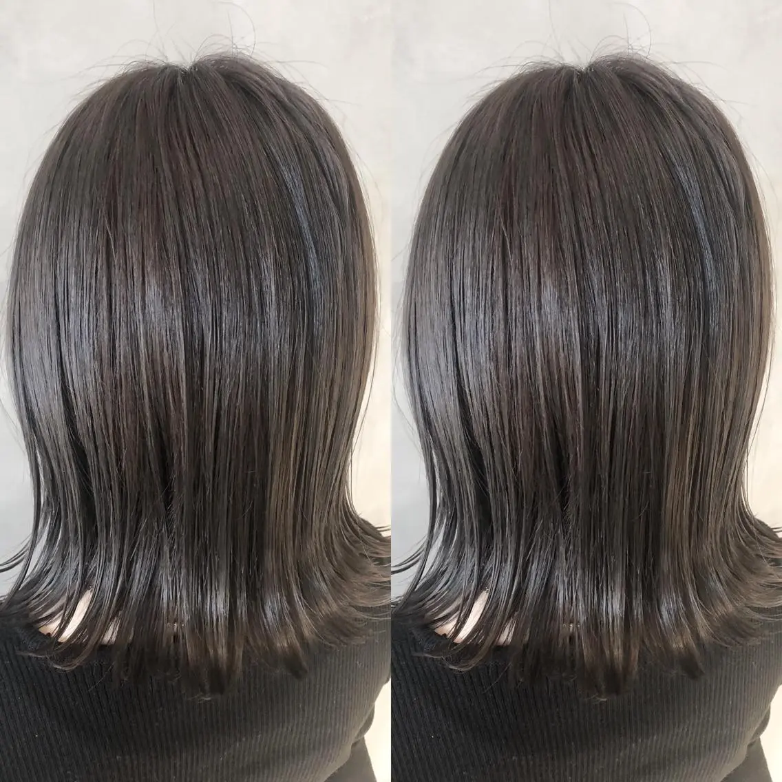ミディアム カラー アッシュ ハイライトカラー ハイライト 長谷川 沙紀のヘアスタイル
