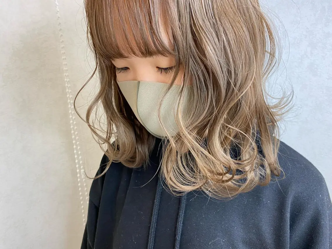 ミディアム カラー ヘアカラー トリートメント ムトウセイマ/ 縮毛矯正/ブリーチのヘアスタイル