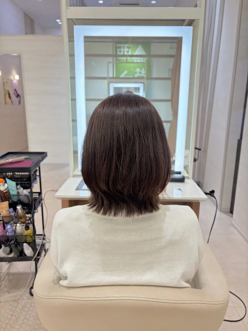 ミディアム ボブレイヤー ボブ レイヤーカット 外ハネヘア 平塚美容室/ 山本🎀のヘアスタイル
