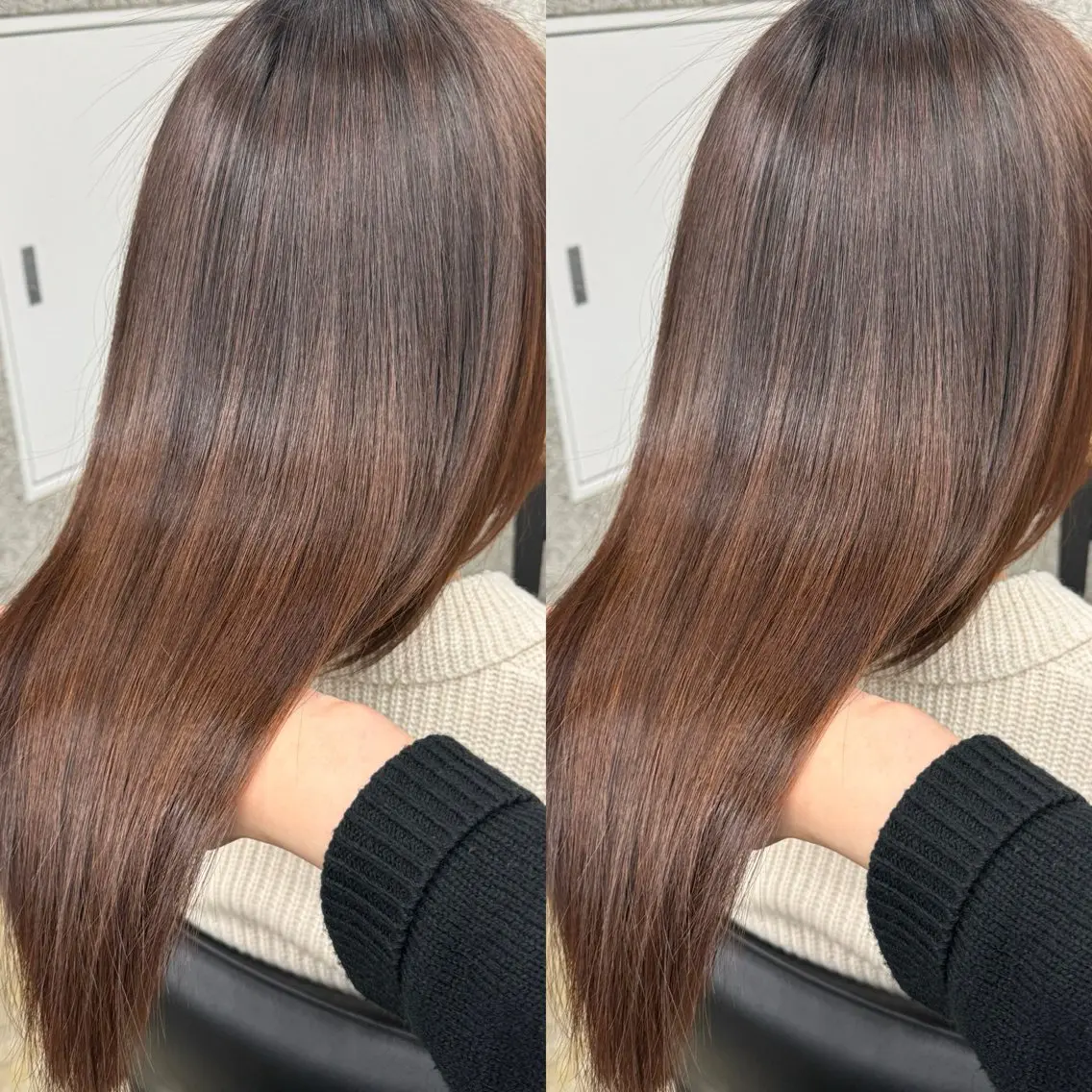 セミロング カット 縮毛矯正 トリートメント 髪質改善/浅沼 亮のヘアスタイル