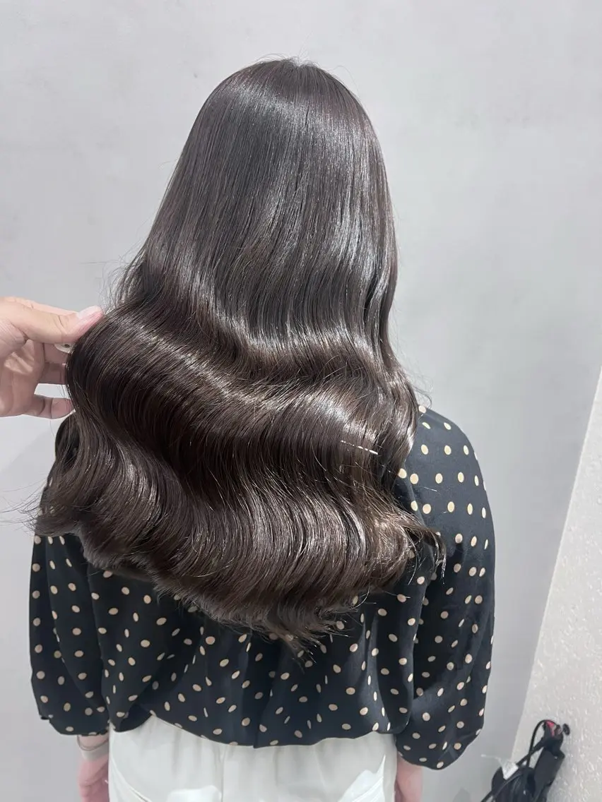 ミディアム カラー ヘアアレンジ ケアカラー グレージュ トリートメント ヘアカラー トリートメント ヘッドスパ ヘアセット 大宮/山口 竣也のヘアスタイル