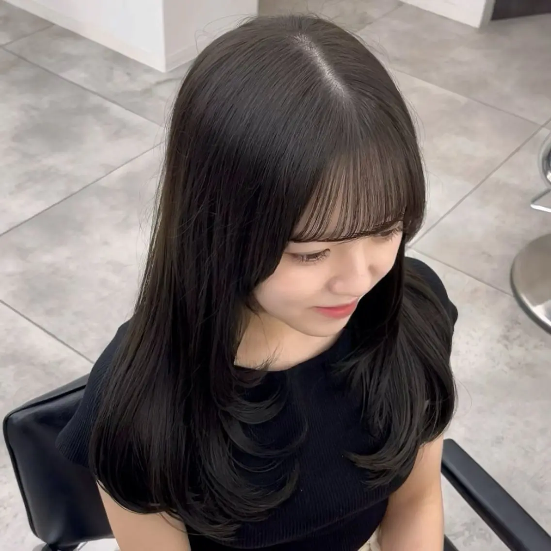 セミロング 顔周りカット レイヤーカット 【レイヤー×透明感 カラー】mayaのヘアスタイル