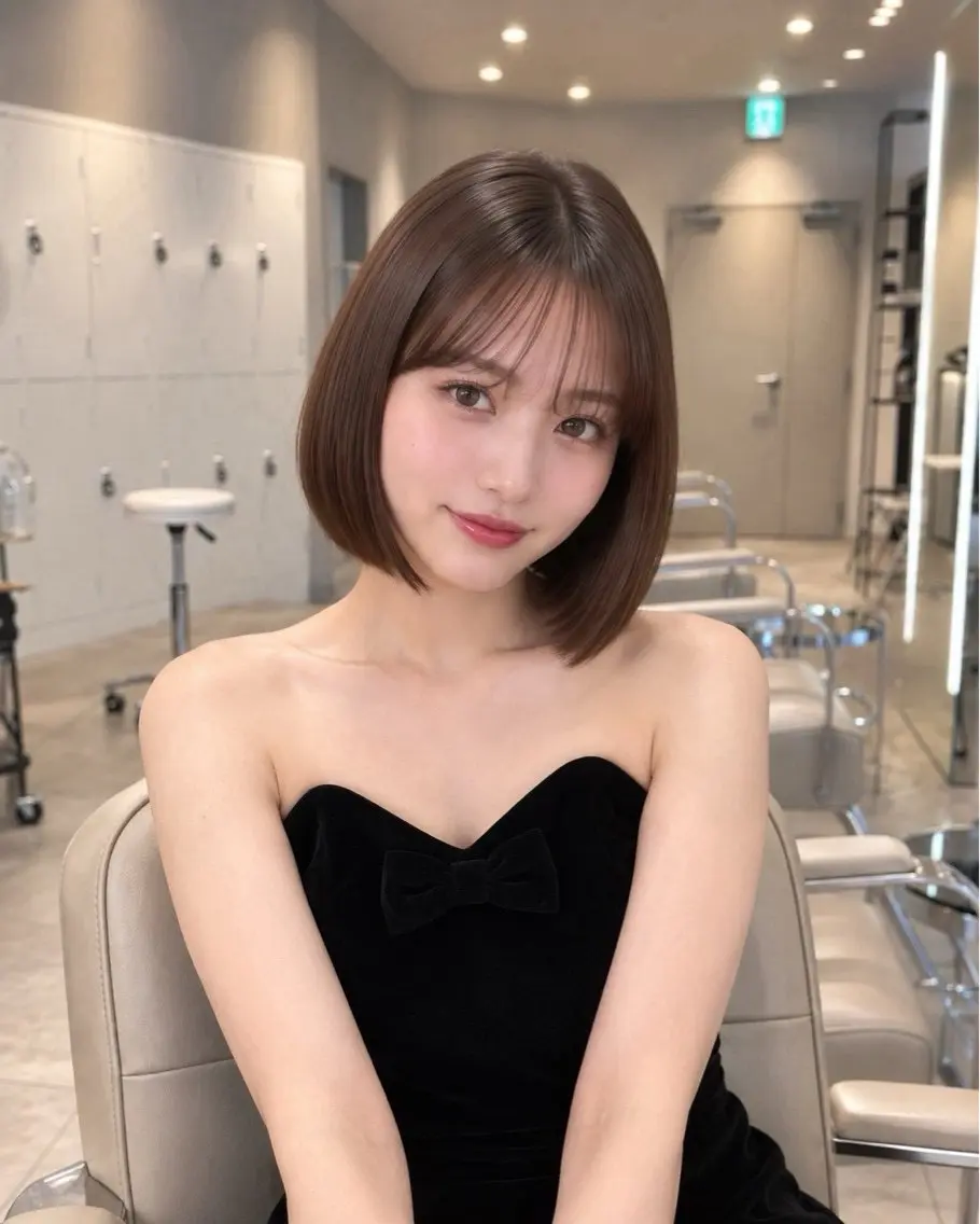 ショート ボブ 山中 萌百花のヘアスタイル