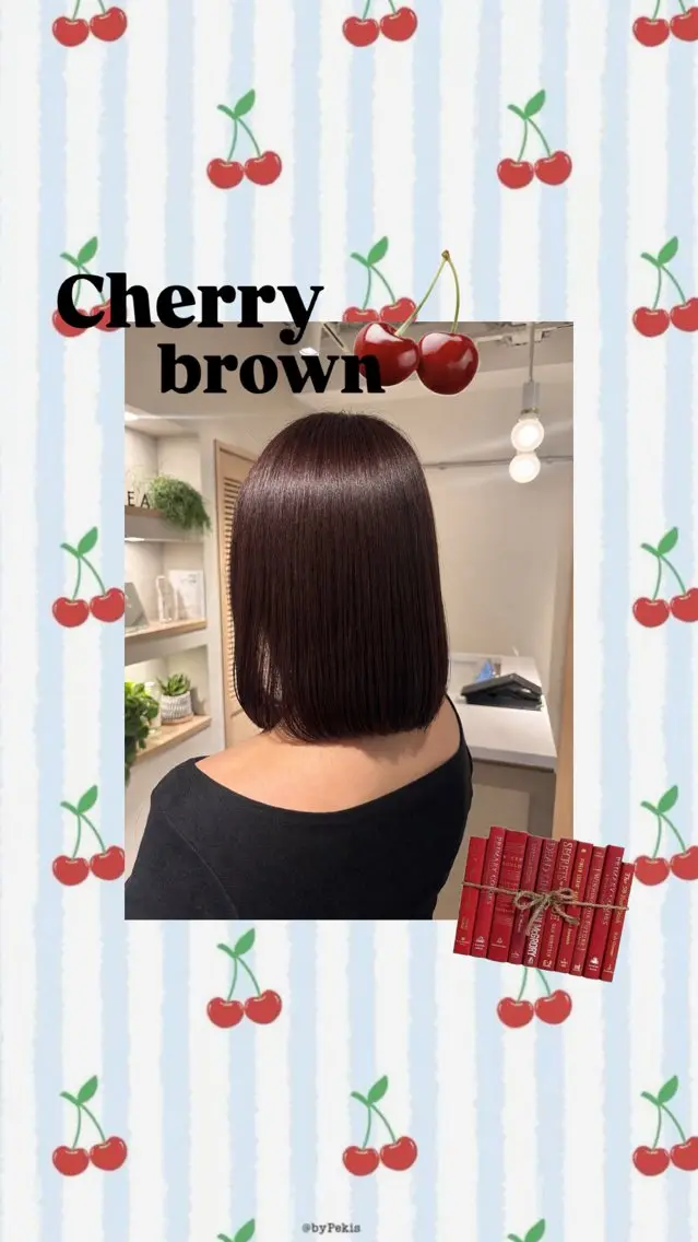 ミディアム カラー ブリーチ ブラウンカラー 透明感カラー ブリーチなしカラー 大川 七夏のヘアスタイル