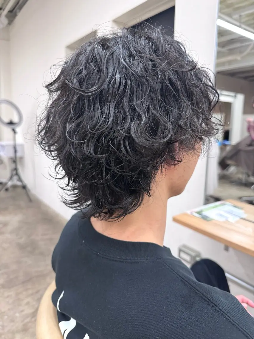ミディアム ミディアムパーマ ウルフカット カット パーマ Tsuyoki .のヘアスタイル