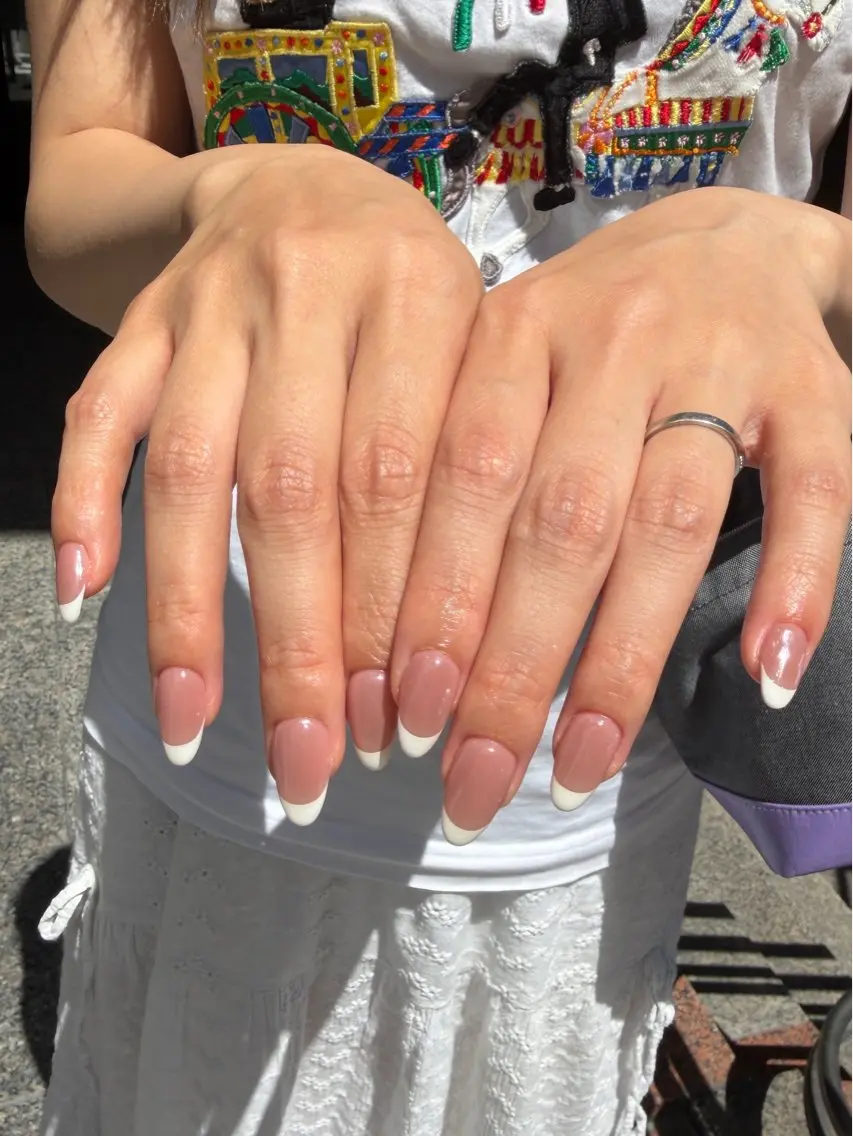 ネイル フレンチネイル ミラーネイル ハンドネイル mymode /📍osakaのネイルデザイン