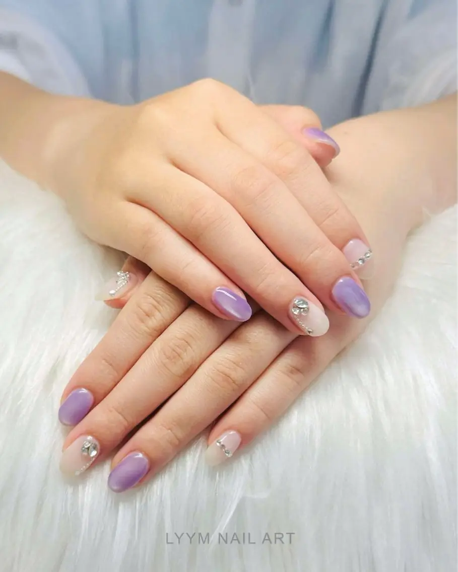 ネイル オーロラネイル グラデーション キラキラネイル 韓国ネイル ラメ(グリッター) LYYM Salonのネイルデザイン