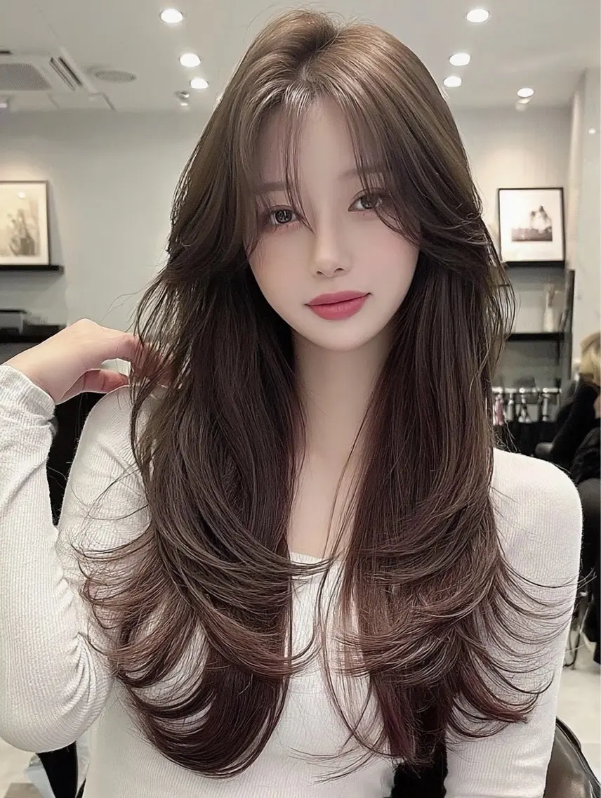 ロング カラー FOCUSJAPAN 艶カラー/カット🖤のヘアスタイル