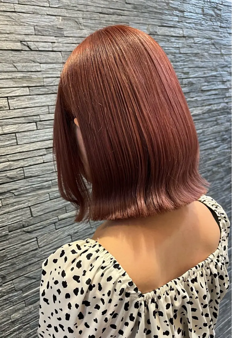 ショート 🎀OJIMA 🤍ピンクカラー🎀のヘアスタイル