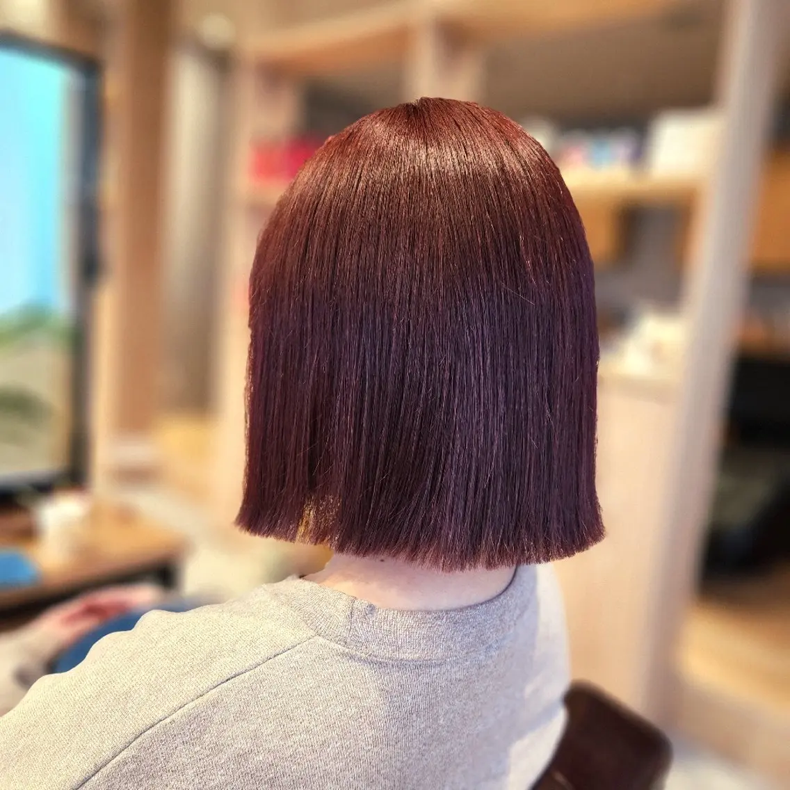 ショート カラー レッドカラー シールエクステ🎀 ホシノ🕒ユウカのヘアスタイル