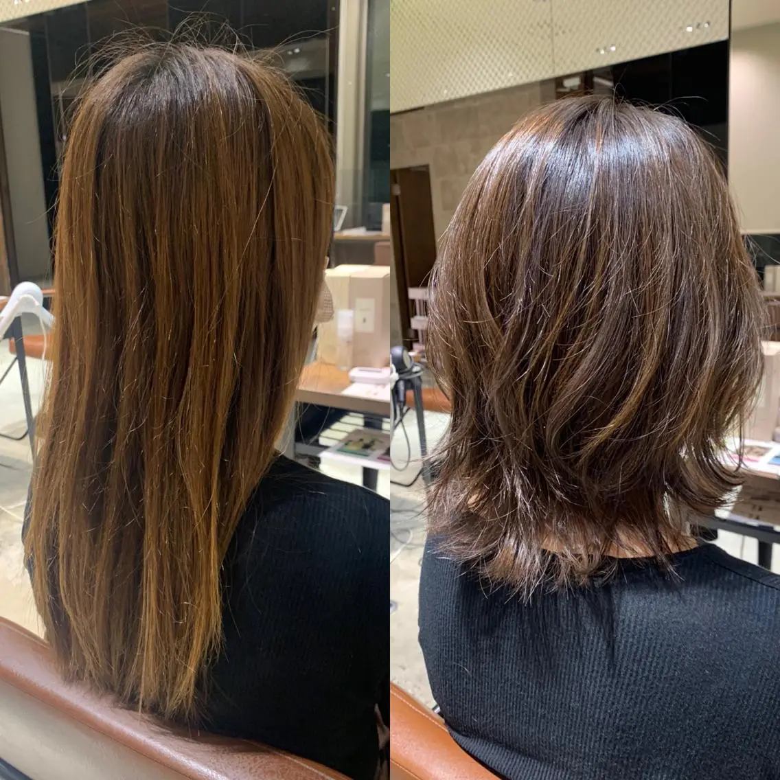 ミディアム カラー パーマ ヘアアレンジ レイヤーカット 骨格別小顔カット/ 顔周りカット/金井のヘアスタイル