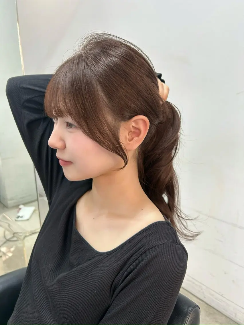 ロング ケアカラー くびれヘア 髪質改善 韓国風ヘア レイヤーカット カット 韓国ヘア/レイヤー Lily Wongのヘアスタイル