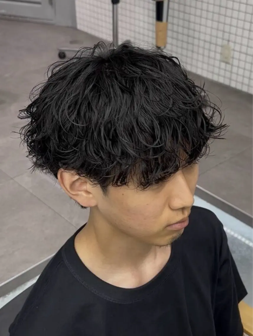 メンズ カット ハイトーン/パーマ/ メンズ / 櫻本🌐のヘアスタイル