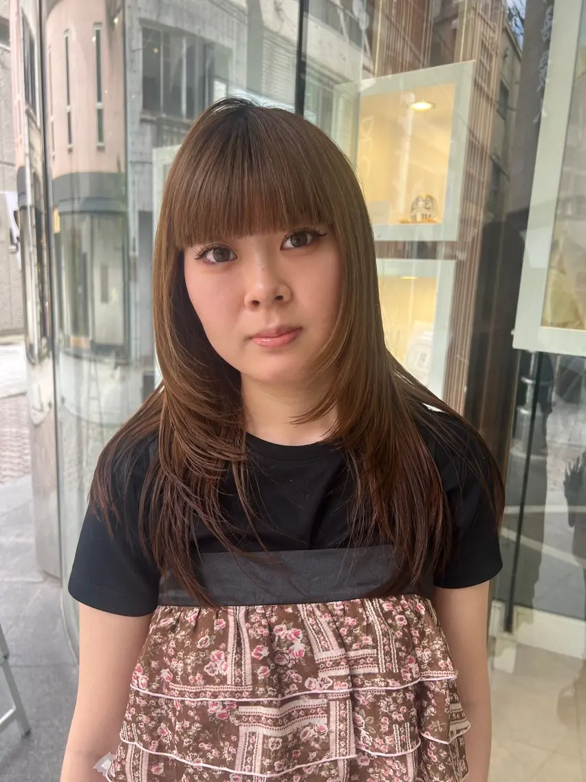 ロング ハイレイヤー レイヤーカット Ⓜ️irai ✮のヘアスタイル