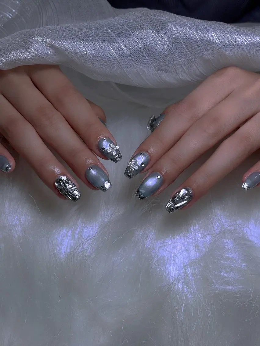 ネイル キラキラネイル 韓国ネイル マグネットネイル 夏ネイル ワンホンネイル ハンドネイル Sully Nail  Labのネイルデザイン