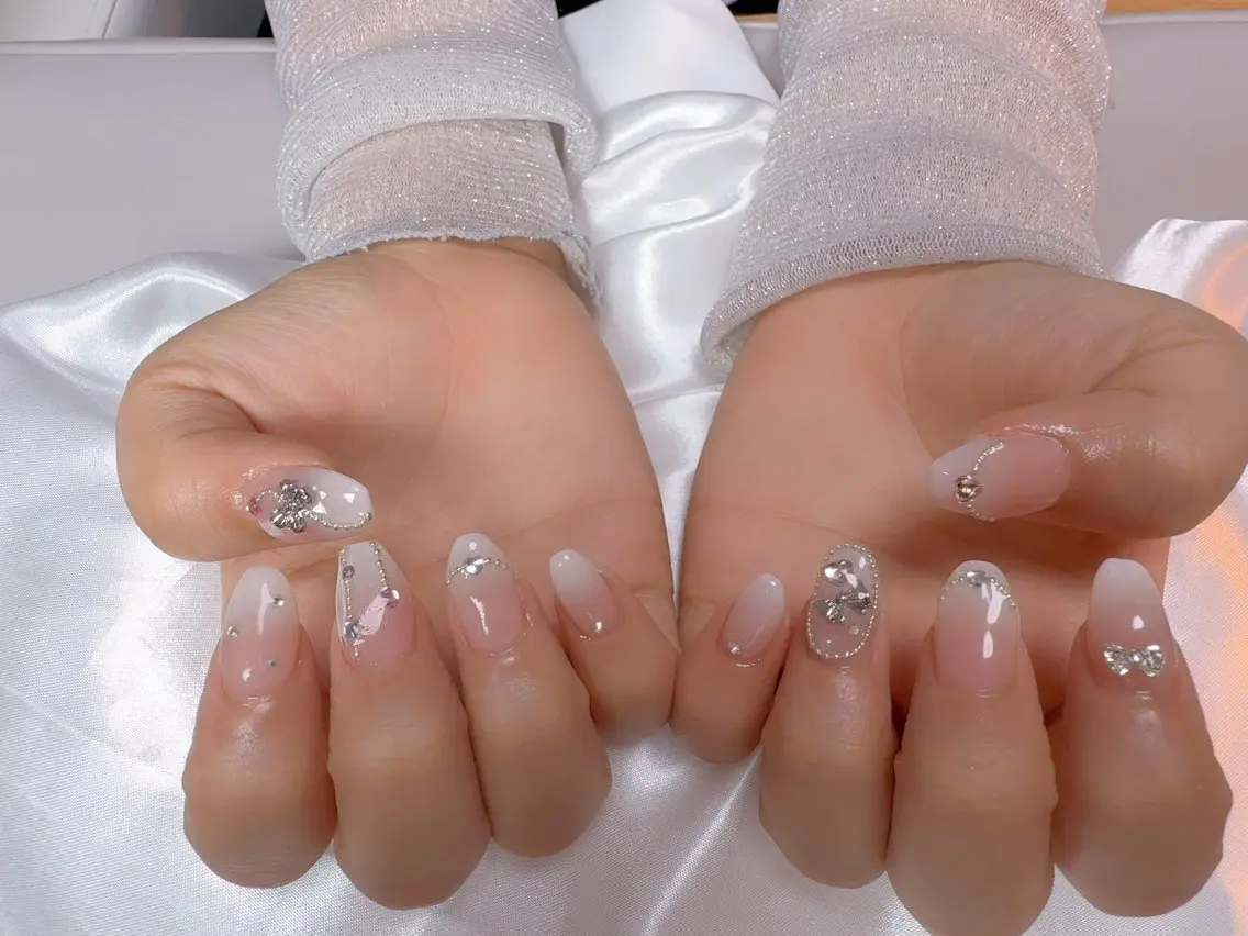 ネイル マグネットネイル ニュアンスネイル オフィスネイル ワンカラーネイル ピンク ハンドネイル Mnail _KKのネイルデザイン