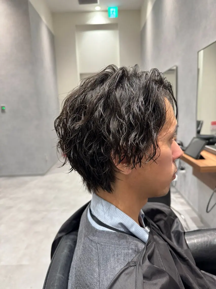 💈メンズカット+パーマ+眉カット💈✂︎の写真