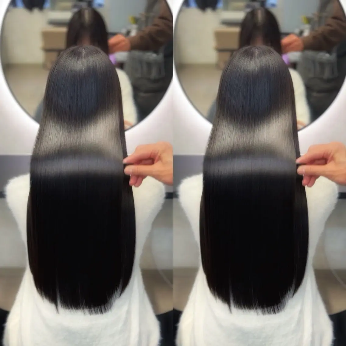 ロング カラー 髪質改善 韓国風ヘア ロング 縮毛矯正 カット ヘアカラー トリートメント 新宿/美髪矯正 髪質改善/韓国風山本のヘアスタイル