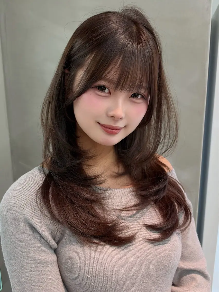 ロング カラー レイヤー/縮毛矯正/ ブリーチなし吉村清志のヘアスタイル