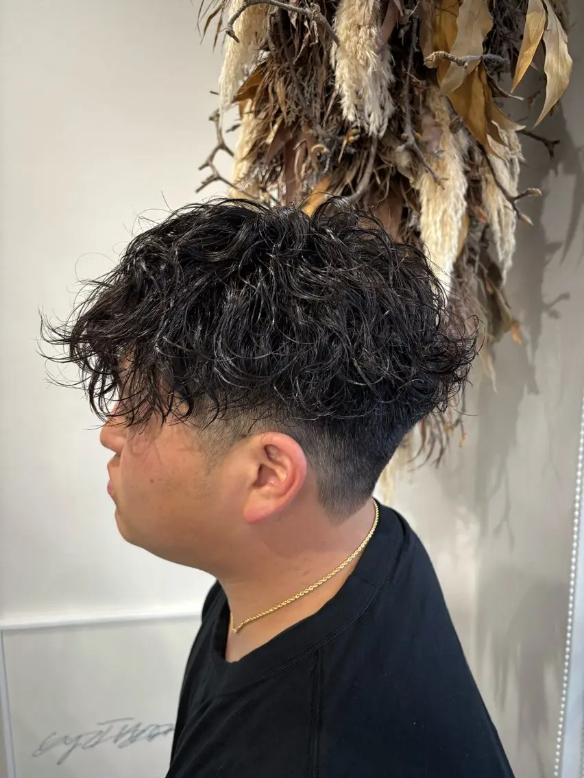 パーマ メンズ 波巻きパーマ パーマ 畑 悠哉のヘアスタイル