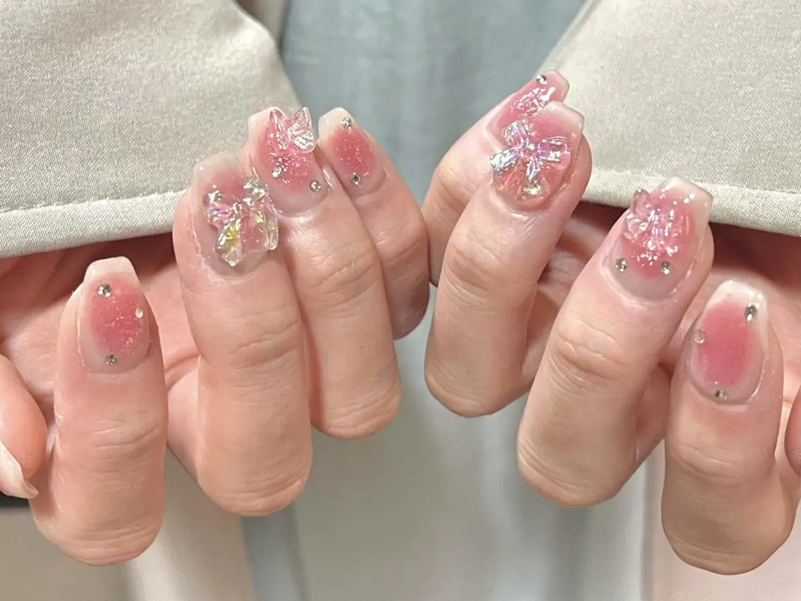 ネイル アートネイル 持ち込み 🦋y y Nail 🤍のネイルデザイン