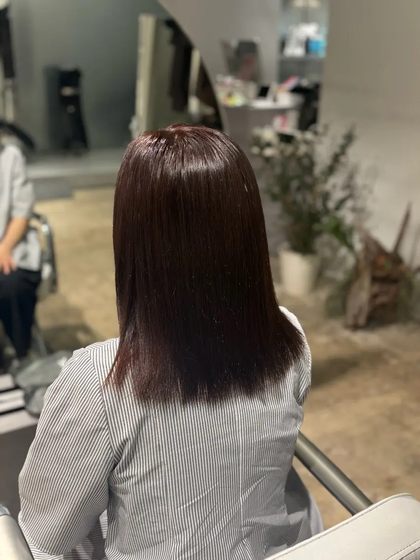 ミディアム カラー ヘアカラー 山森 沙耶のヘアスタイル