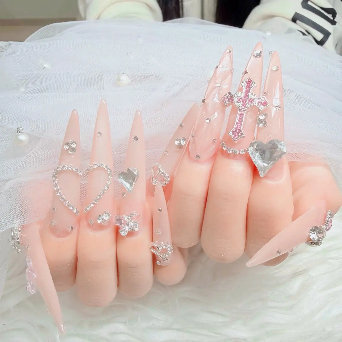 ネイル フットネイル フレンチネイル グラデーション 韓国ネイル ロングネイル ハンドネイル Hani Nail Salonのネイルデザイン