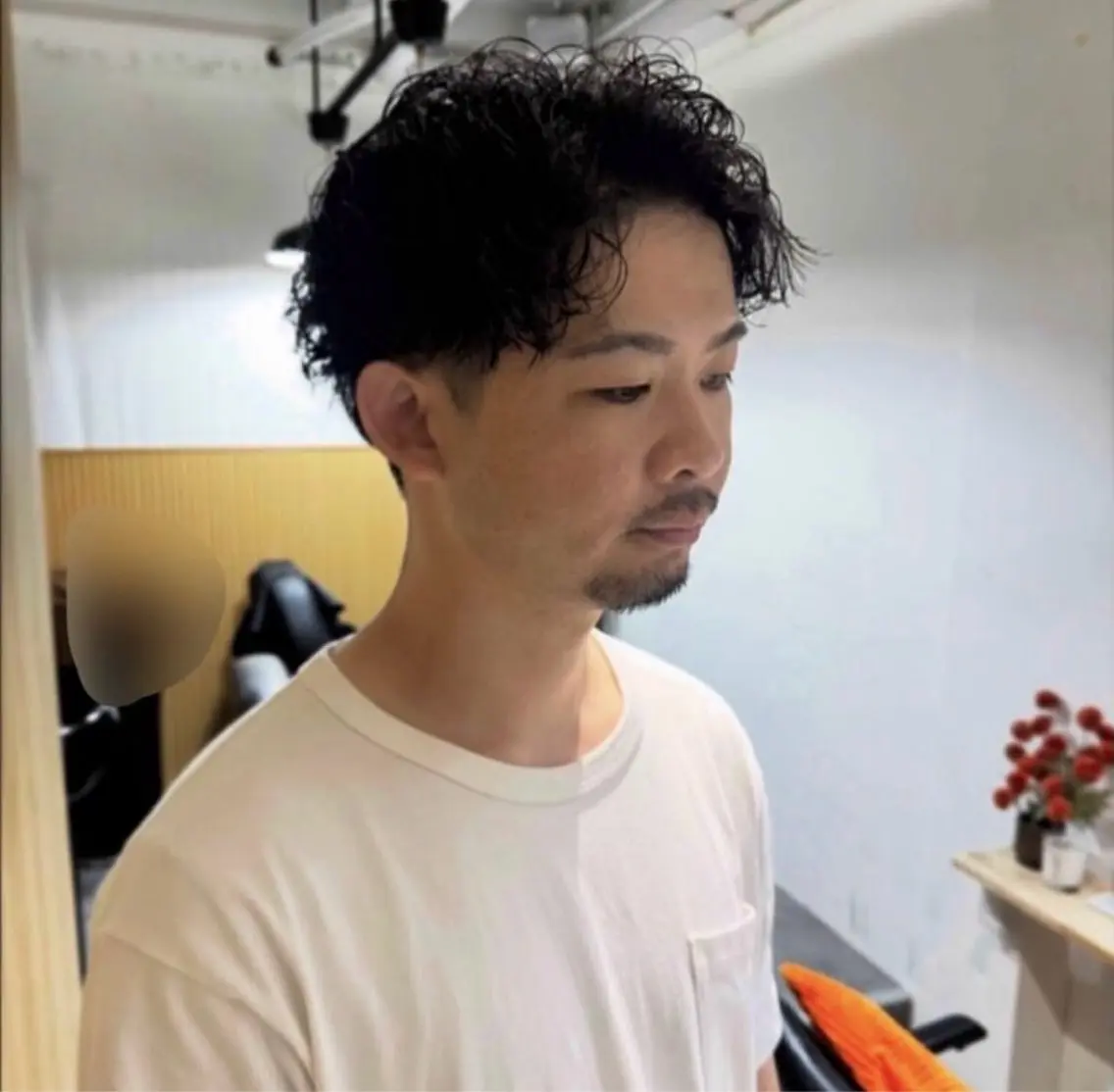 パーマ メンズ カット パーマ 艶カラー 🩵NATSUKIのヘアスタイル