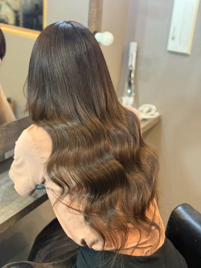 ロング カット ヘアカラー エクステ RIEブリーチ& エクステ特化型のヘアスタイル