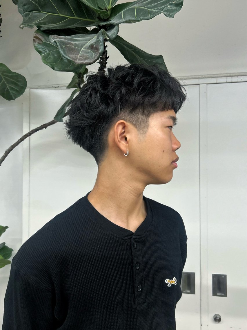 ショート パーマ メンズ マレットヘア ショートヘア カット パーマ 大本 メンズ特化美容師のヘアスタイル