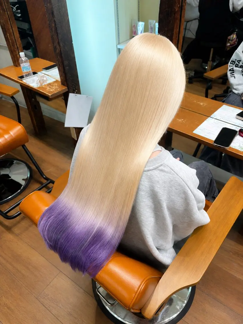 ロング カラー ヘアカラー トリートメント ヘッドスパ 【ハイトーン特化】 🦋森山陽向/大宮のヘアスタイル