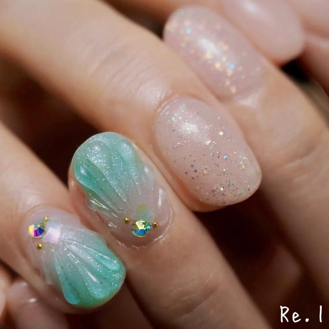 ネイル 夏ネイル モチの良さ◉ フィルインネイル♡のネイルデザイン