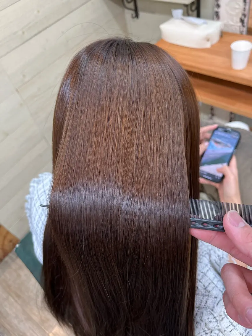 ロング パーマ 縮毛矯正 🌟CUORE 柵木遥斗🌟のヘアスタイル