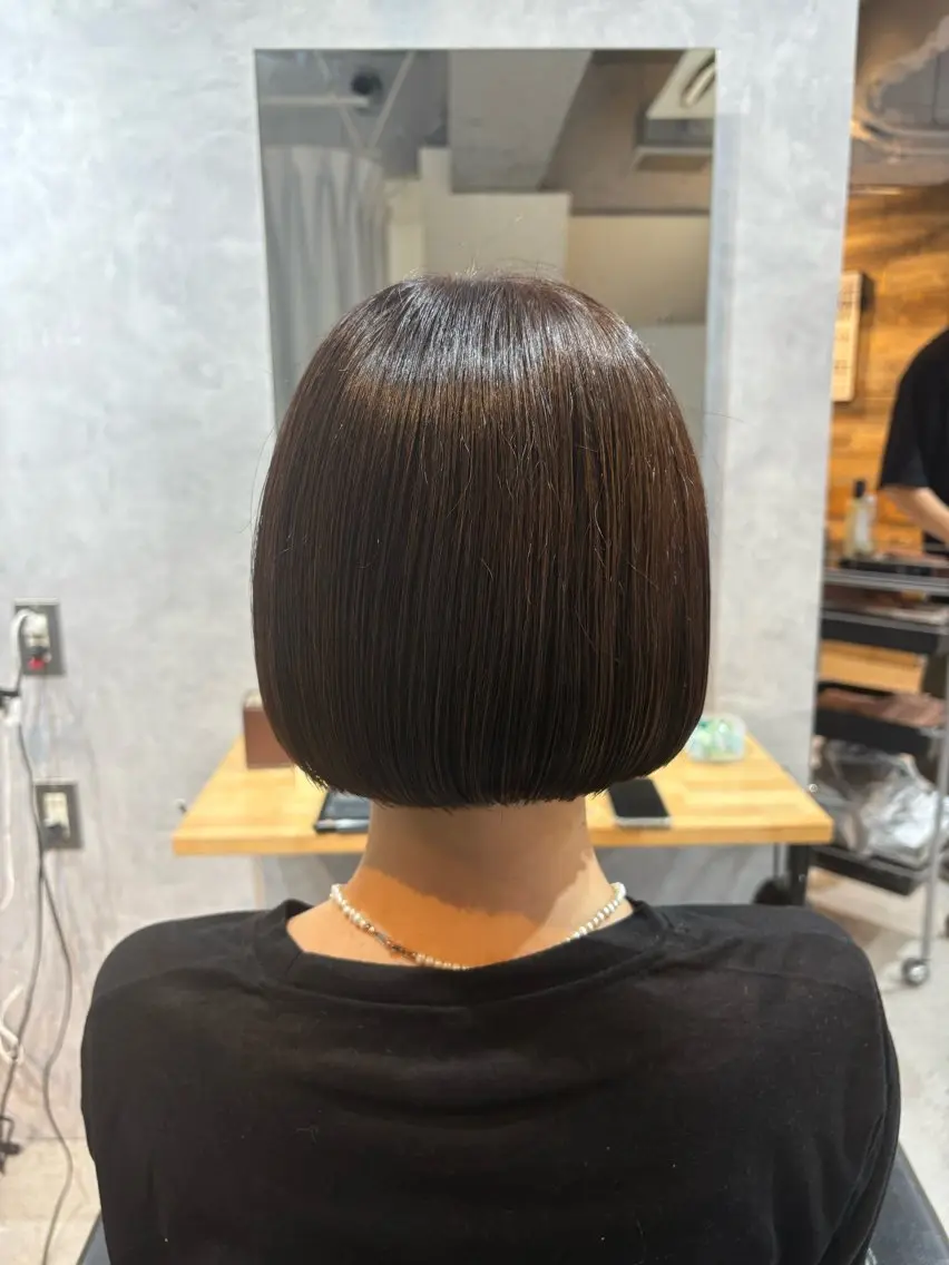 ミディアム カット ヘアカラー トリートメント 🫧透明感カラー☁️ 国分寺/むらさわ🧸のヘアスタイル