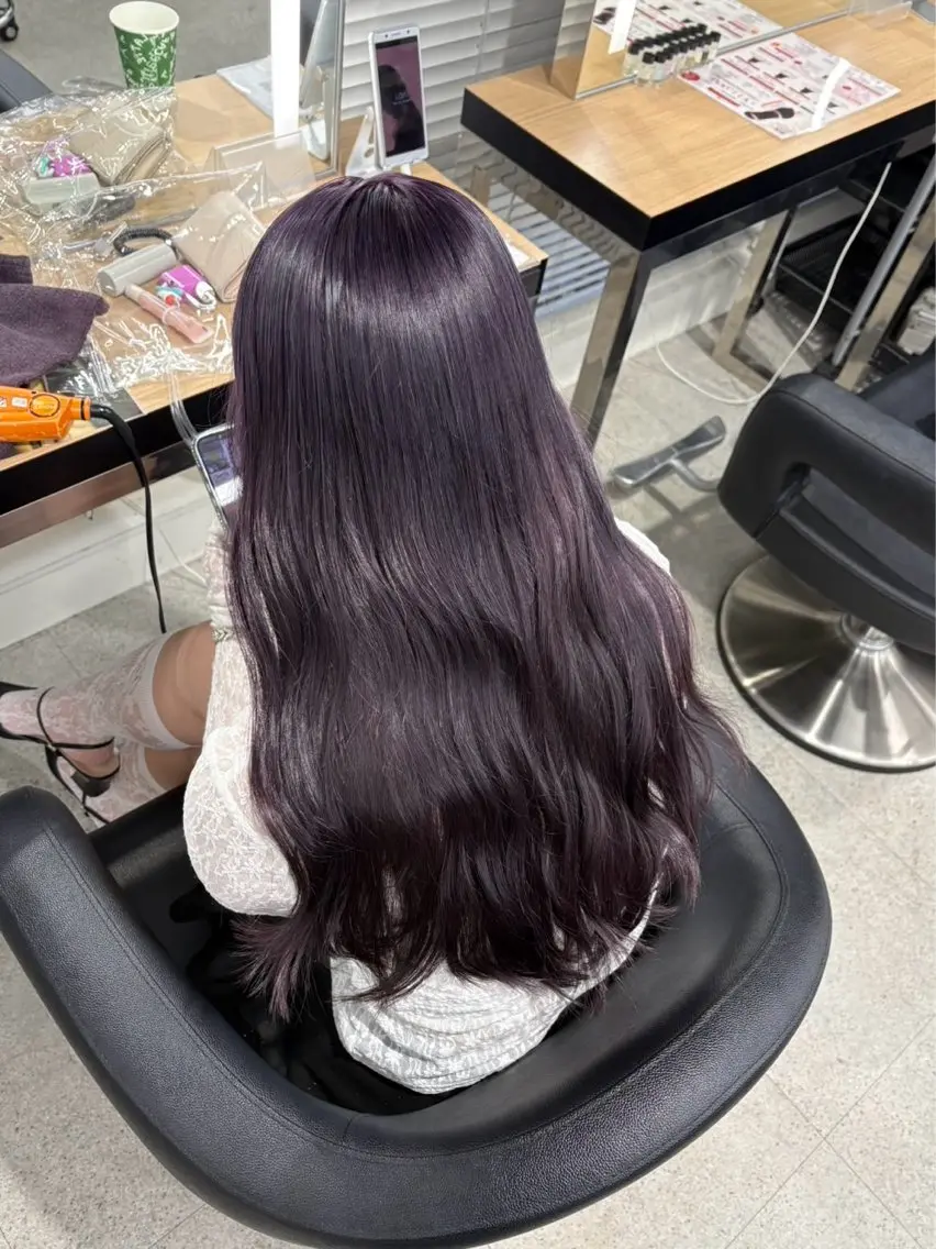 ロング ヘアカラー miku/ラベンダー 透明感カラー🪻❤︎のヘアスタイル