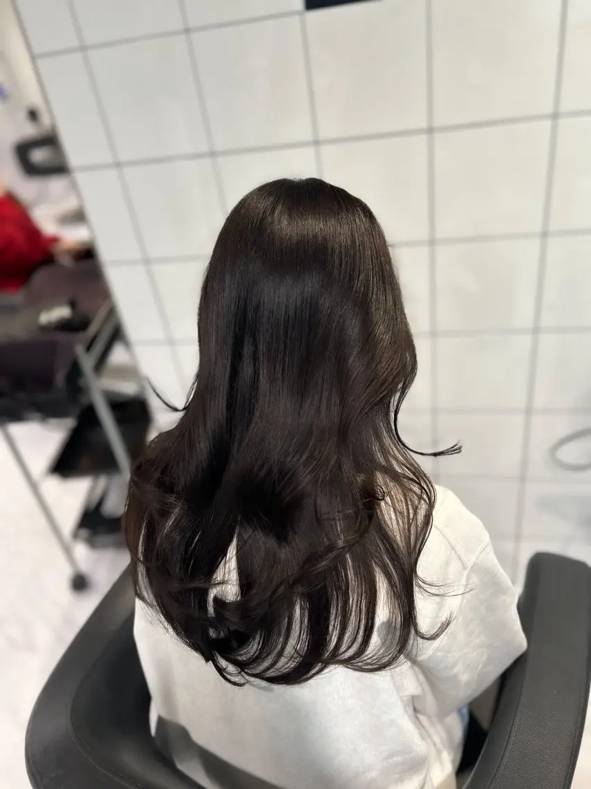 ロング カラー カット ヘアカラー トリートメント 表参道/透明感カラー /暗髪/ジュキヤのヘアスタイル