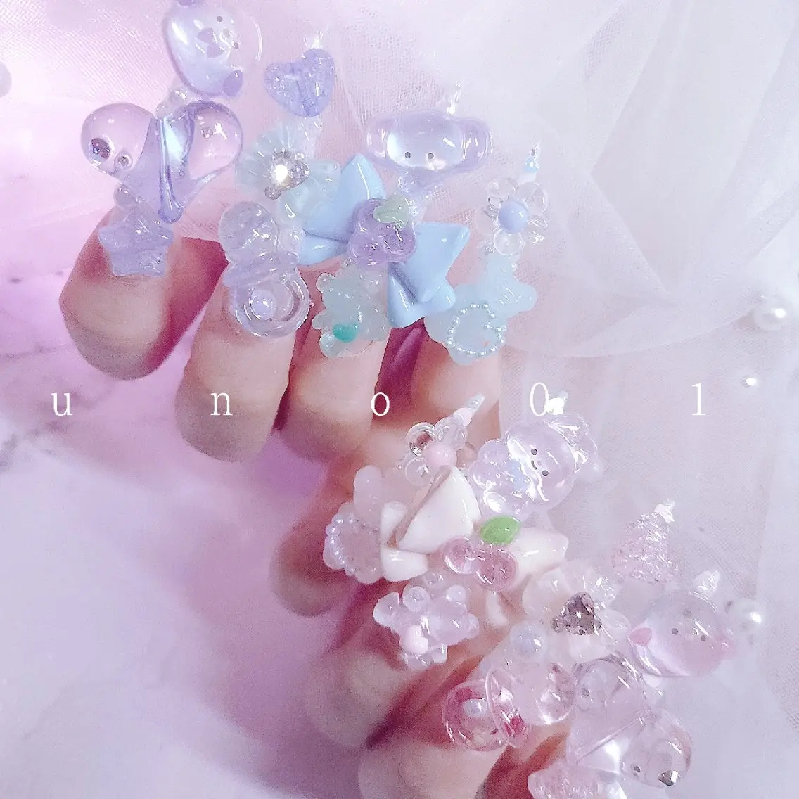ネイル アートネイル ロングネイル スーパーロングネイル ハンドネイル 梅田🦄中崎町🩵 u n o 0 1のネイルデザイン