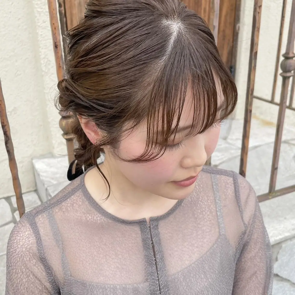 セミロング カット ヘアカラー トリートメント 吉井 凜音のヘアスタイル