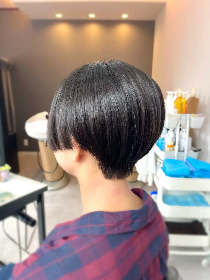 ショート ハンサムショート ショートヘア 縮毛矯正 カット 縮毛矯正 トリートメント 森山 雄太のヘアスタイル