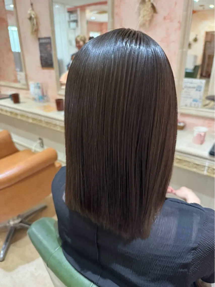 ミディアム カラー ブラウンカラー オリーブブラウン ヘアカラー 🩶透明感・艶カラー 🩶ひいな🩶のヘアスタイル