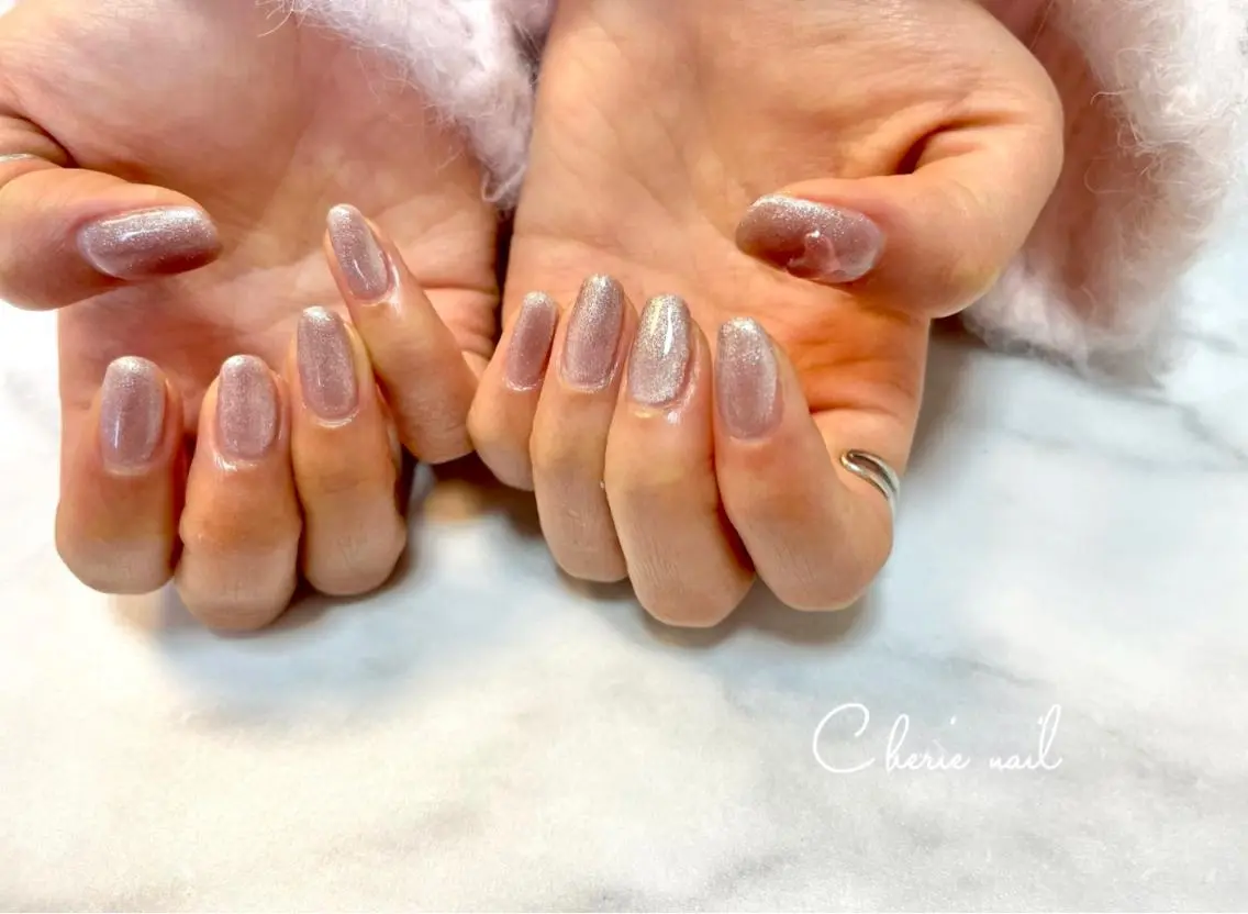 ネイル マグネットネイル ハンドネイル Cherienail yunaのネイルデザイン