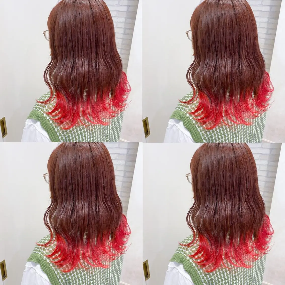 セミロング 横浜🍒ルーツカラー エクステ／RIEのヘアスタイル