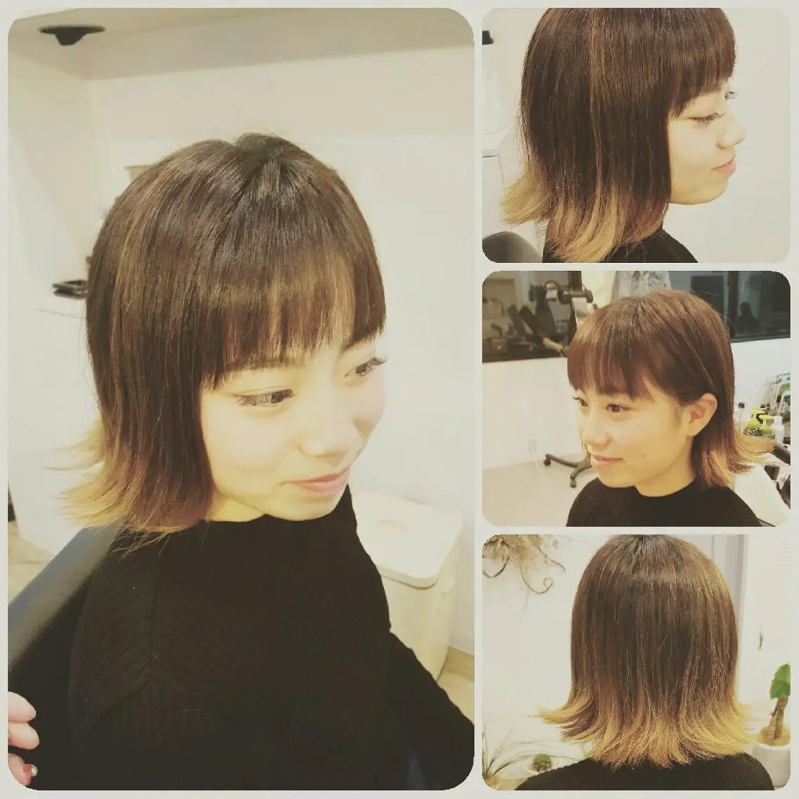 ミディアム カラー spa hair ark 富井直美のヘアスタイル