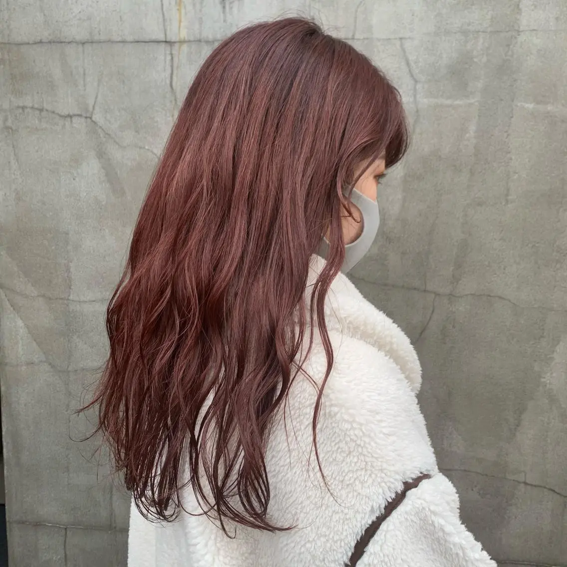 ロング カラー ヘアアレンジ ピンクカラー 髪質改善カラー&TR 縮毛矯正/弱酸性矯正のヘアスタイル