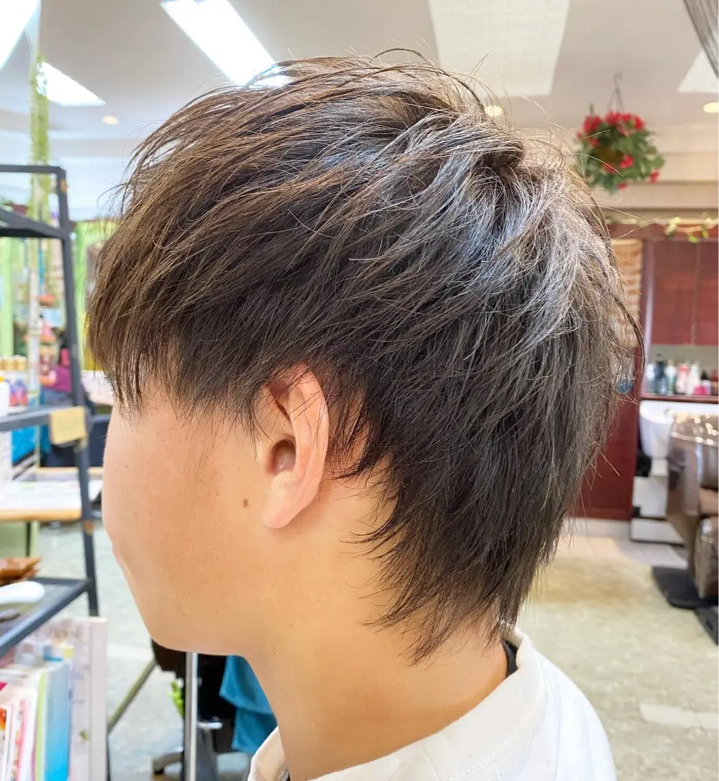ショート メンズ キッズ マッシュウルフ マッシュ メンズウルフカット ウルフカット カット 松 下のヘアスタイル