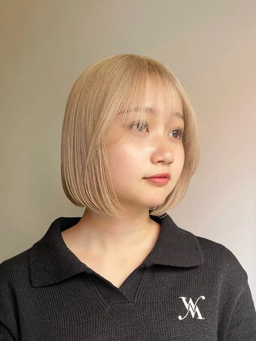 ショート カラー 渋谷ブリーチカラー 韓国ヘアyuikoのヘアスタイル