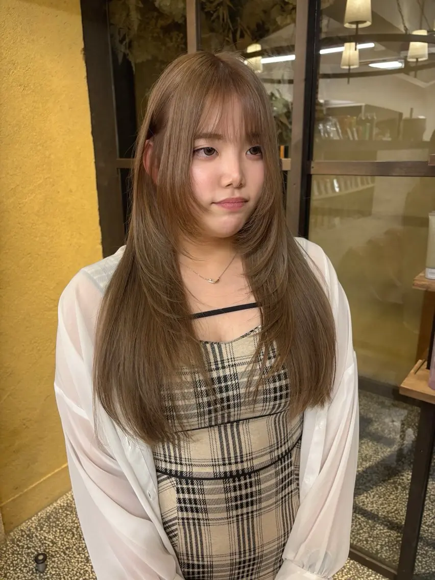 ロング カラー ベージュカラー ヘアカラー ゼロヘアーガーデン むらなかあやね🐰ᩚのヘアスタイル