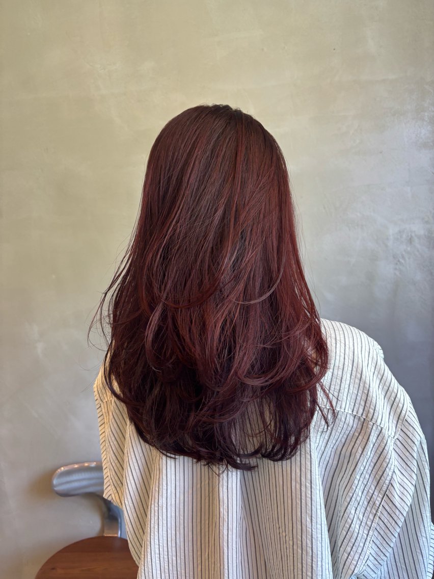 セミロング ヘアカラー トリートメント ワタナベ ミサキのヘアスタイル