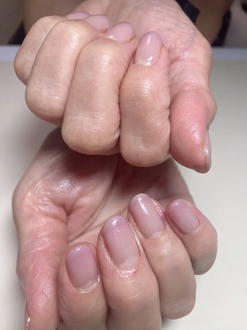 ネイル ラメ(グリッター) ピンク ハンドネイル Nail Salon K 🧸美爪育成のネイルデザイン