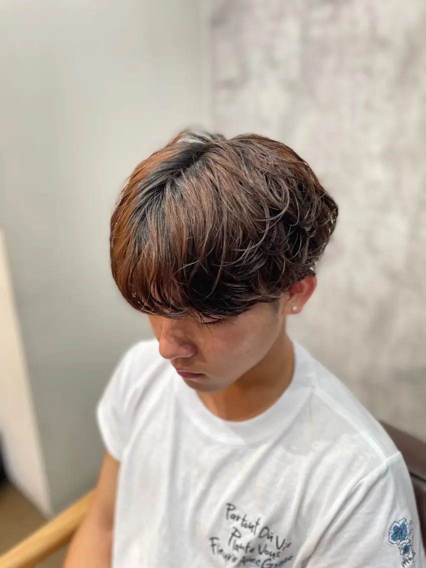 ショート パーマ メンズ カット パーマ シャドウパーマ/縦落 ちパーマ 大久保拓実のヘアスタイル